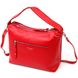 Вместительная женская сумка KARYA 20849 кожаная Красный