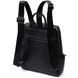 Місткий жіночий рюкзак-сумка прошитий білим рядком з натуральної шкіри Vintage 22314 Чорний