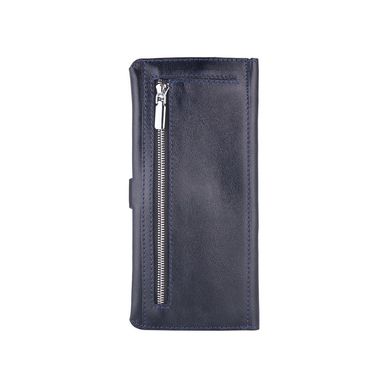 Оригінальний гаманець на кобурною гвинті, з натуральної шкіри синього кольору