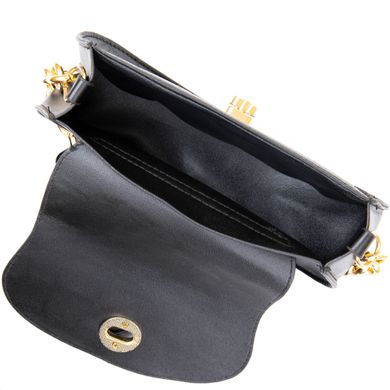 Горизонтальна сумка овал із шкірзамінника Vintage sale_14918 Чорна