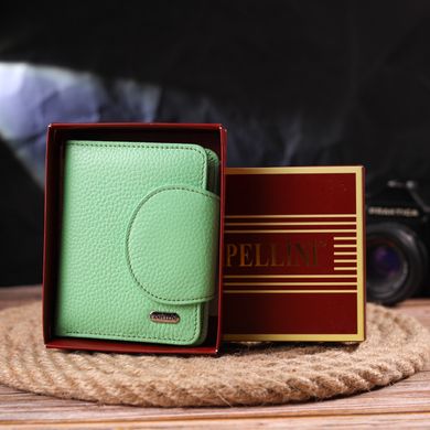 Компактний жіночий гаманець з натуральної шкіри CANPELLINI 21666 Салатовий