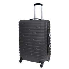 Большой пластиковый дорожный чемодан Costa Brava 26" Vip Collection темно-серая Costa.26.Grey