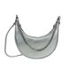 Жіноча срібляста сумка напівкруглої форми Firenze Italy F-IT-98103S-S Срібло