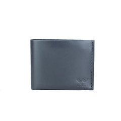 Натуральный кожаный кошелек Mini с монетницей синий Blanknote TW-PM-1-1-blue-ksr