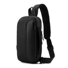 Стильная мужская текстильная сумка слинг Confident ATN02-186A Черный