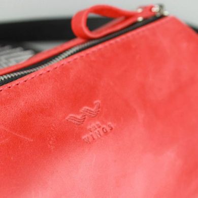 Натуральна шкіряна сумка поясна-кроссбоді Cylinder червона вінтажна Blanknote TW-Cilindr-red-crz