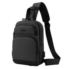 Удобная мужская сумка через плече Confident ATN01-T-X1353A Черный