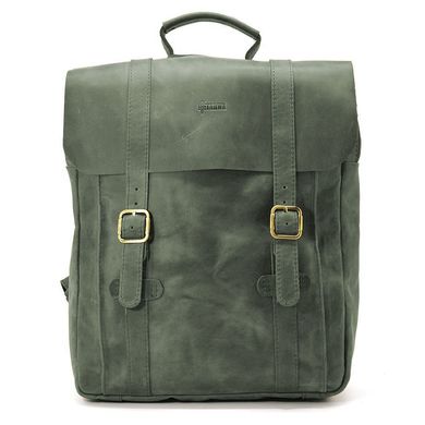 Сумка рюкзак для ноутбука з кінської шкіри TARWA RE-3420-3md Зелений