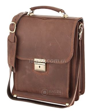 Добротная мужская барсетка-портфель из винтажной кожи 12263 Manufatto