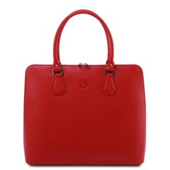 Женская кожаная деловая сумка от Tuscany Magnolia TL141809 (Lipstick Red)
