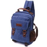 Легкий текстильный рюкзак с уплотненной спинкой и отделением для планшета Vintage 22169 Синий фото