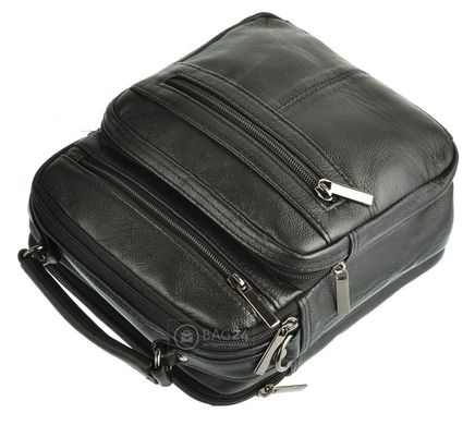 Кожаная мужская сумка с удобной ручкой Accessory Collection 12749, Черный