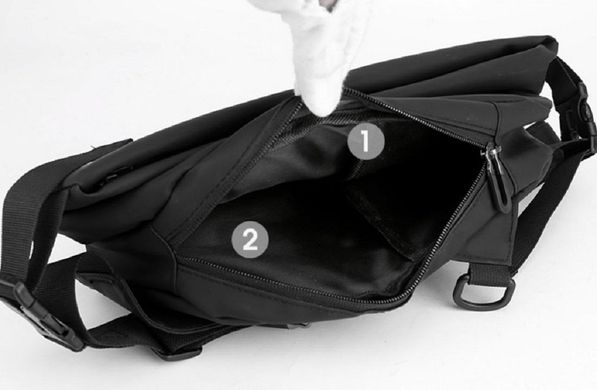 Сумка-слинг текстильная черного цвета Confident AT05-T-413A Черный
