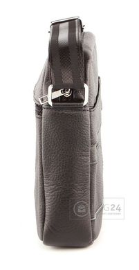 Небольшая кожаная мужская сумка Accessory Collection 00259, Черный