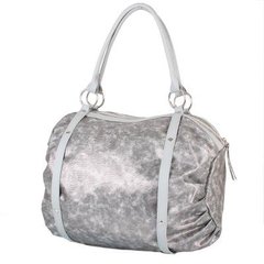 Жіноча повсякденно-дорожня сумка з якісного шкірозамінника LASKARA (Ласкарєв) LK-10251-silver-snake Сірий