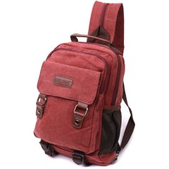 Стильний текстильний рюкзак з ущільненою спинкою та відділенням для планшета Vintage 22170 Бордовий