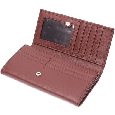 Практичный и женственный кошелек из натуральной кожи ST Leather 19428 Бордовый