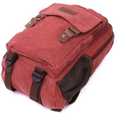 Стильный текстильный рюкзак с уплотненной спинкой и отделением для планшета Vintage 22170 Бордовый