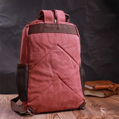 Стильный текстильный рюкзак с уплотненной спинкой и отделением для планшета Vintage 22170 Бордовый