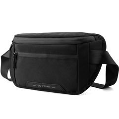 Классическая текстильная сумка на пояс Confident AT08-2119A Черный