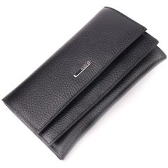 Класичний жіночий гаманець із натуральної шкіри KARYA 21013 Чорний