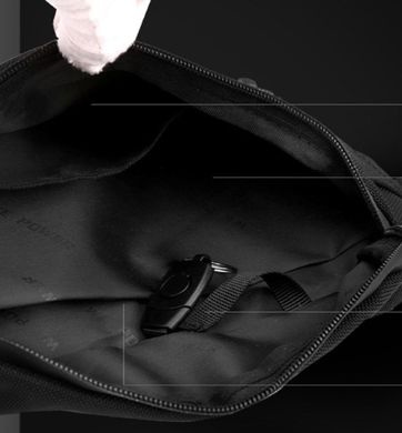 Классическая текстильная сумка на пояс Confident AT08-2119A Черный