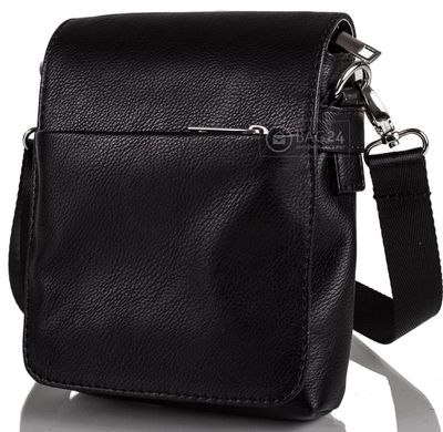 Добротная мужская сумка из кожзаменителя MIS MS34170, Черный