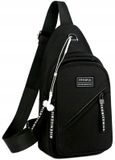 Молодежная нагрудная сумка, слинг Fashion Instinct черная фото