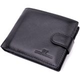Горизонтальный мужской бумажник из натуральной кожи ST Leather 22443 Черный фото