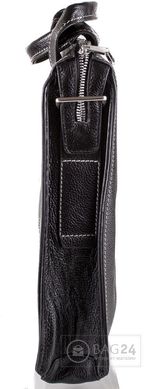 Добротна чоловіча сумка з натуральної шкіри ETERNO DS2801, Чорний