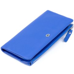 Гаманець-клатч зі шкіри з кишенею для мобільного ST Leather 19312 Синій