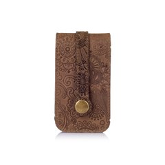 Ключница с натуральной матовой кожи рыжего цвета, коллекция, коллекция "Mehendi Art"