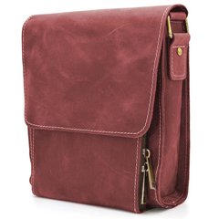 Шкіряна сумка-планшет через плече RW-3027-4lx бренду TARWA марсала Бордовий