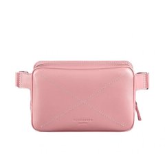 Натуральная кожаная женская поясная сумка Dropbag Mini розовая Blanknote BN-BAG-6-pink-peach