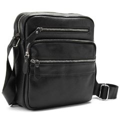 Мужская кожаная сумка через плечо Tiding Bag M56-9981A Черный
