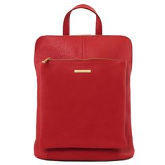 Рюкзак-сумка жіноча шкіряна (Італія) Tuscany TL141682 (Lipstick Red)