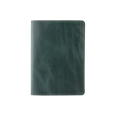 Зелена Обкладинка для паспорта з натуральної шкіри з