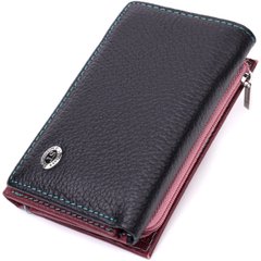Місткий жіночий гаманець із якісної натуральної шкіри ST Leather 19463 Різнокольоровий