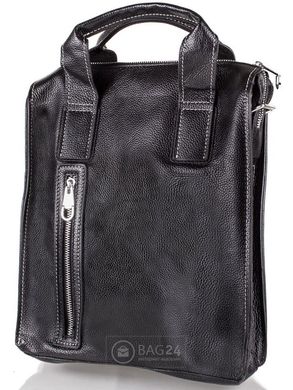 Добротна чоловіча сумка з натуральної шкіри ETERNO DS2801, Чорний