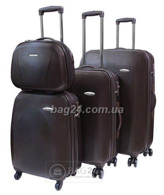 Комплект чемоданов высокого качества Vip Collection Galaxy Brown 28",24",20" + 05, Коричневый