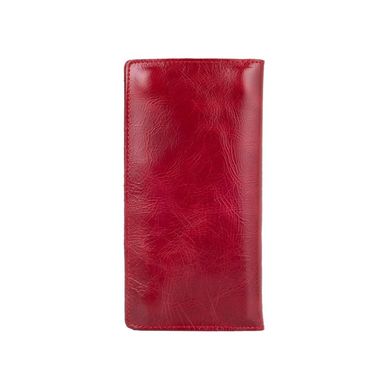 Эргономический дизайнерский красный кожаный бумажник на 14 карт, коллекция "Mehendi Classic"
