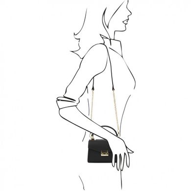 TL141994 TL Bag - невелика шкіряна жіноча сумка, колір: Чорний