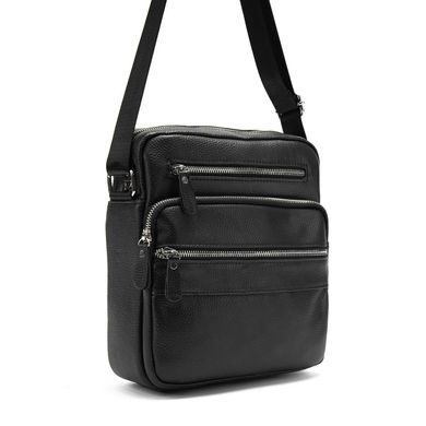Чоловіча шкіряна сумка через плече Tiding Bag M56-9981A Чорний