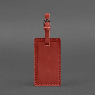 Натуральная кожаная бирка для багажа 3.0 Красная Blanknote BN-TAG-3-red