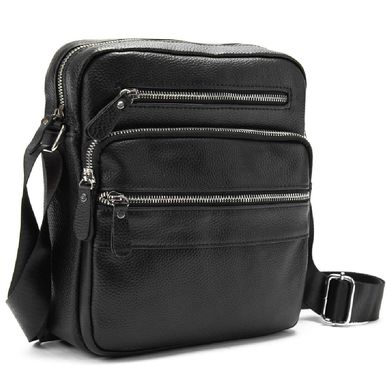 Чоловіча шкіряна сумка через плече Tiding Bag M56-9981A Чорний