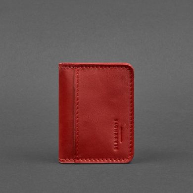 Женская кожаная обложка для ID-паспорта и водительских прав 4.0 красная Blanknote BN-KK-4-red