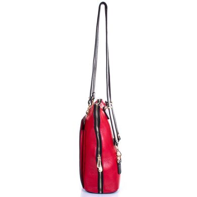 Женская кожаная сумка-рюкзак DESISAN (ДЕСИСАН) SHI3132-4 Красный