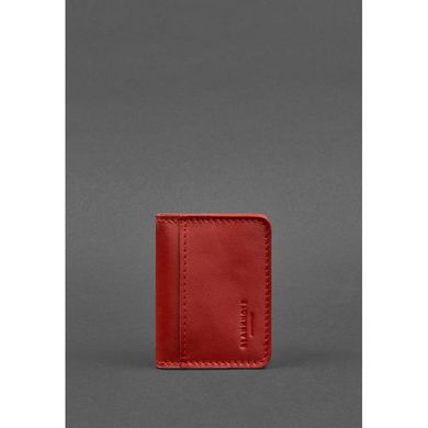 Жіноча шкіряна обкладинка для ID-паспорта та водійських прав 4.0 червона Blanknote BN-KK-4-red