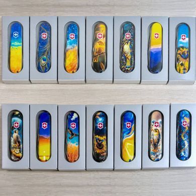 Складной нож Victorinox SPARTAN UKRAINE Желто-синие брызги Разноцветный 1.3603.7.T3160pw