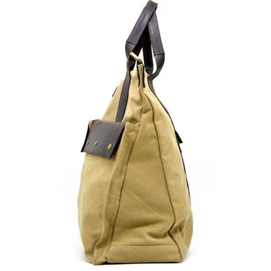 Универсальная сумка унисекс микс ткани канвас и кожи TARWA RC-1355-4lx Коричневый